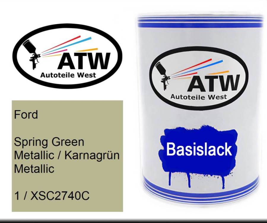 Ford, Spring Green Metallic / Karnagrün Metallic, 1 / XSC2740C: 500ml Lackdose, von ATW Autoteile West.